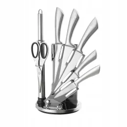 Set di 8 coltelli da cucina in acciaio inox con ceppo FIT / Acciaio inox