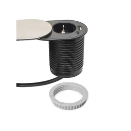 Presa elettrica VERTIKAL FAT 1x230V + 2xUSB A+C SCHUKO / Acciaio inox