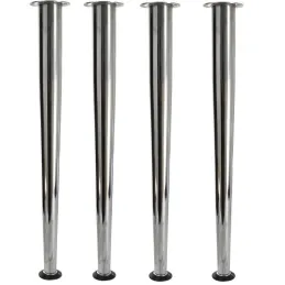 Set di 4 gambe da tavolo STAR / Cromo lucido