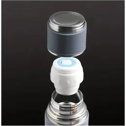 Thermos dal design elegante con 3 bicchieri, 500 ml / Nero opaco
