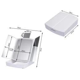 Specchio cosmetico con luce LED e organizer MIRACLE / Bianco