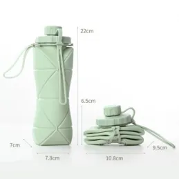 Borraccia in silicone FLEX 600 ml / Grigia