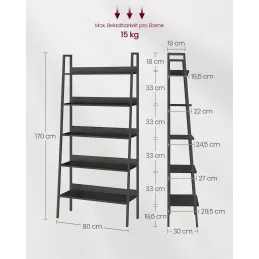 Scaffale REGALO BIG 1700 / Legno nero