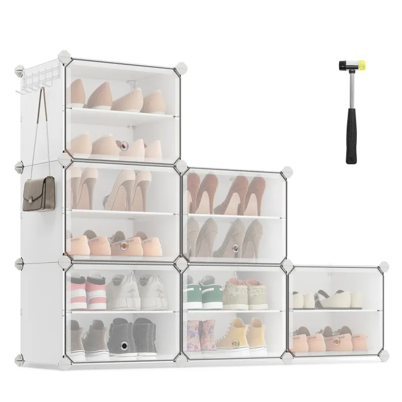 Scatola portascarpe componibile MODULAR FASHION da 6 pezzi / Bianco