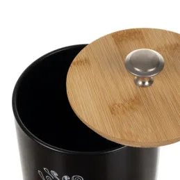Set di 4 contenitori da cucina ALTERO / Nero opaco