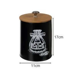 Set di 4 contenitori da cucina ALTERO / Nero opaco