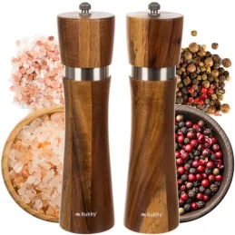Set di 2 macinini in ceramica per sale e pepe / Mogano