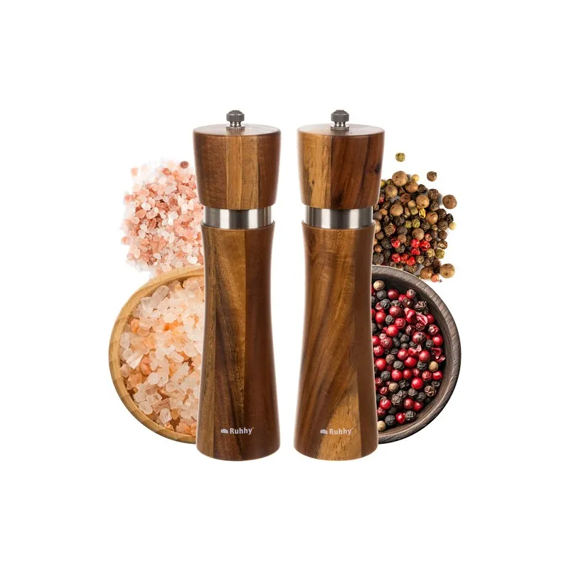 Set di 2 macinini in ceramica per sale e pepe / Mogano
