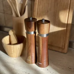 Set di 2 macinini in ceramica per sale e pepe / Mogano