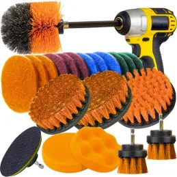 Set da 22 accessori per la pulizia per trapano a batteria / Arancione