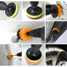 Set da 22 accessori per la pulizia per trapano a batteria / Arancione