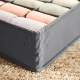 Set da 4 contenitori portaoggetti per armadio ALAMO / Grigio