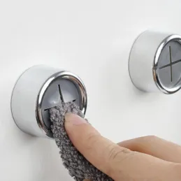 Set di 6 ganci porta asciugamani PROFA / Cromo lucido