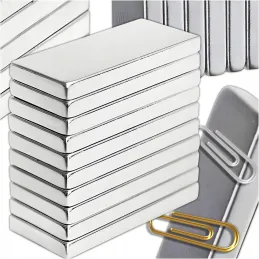 Set da 10 magneti da parete ad alta resistenza QUADRA / Cromato