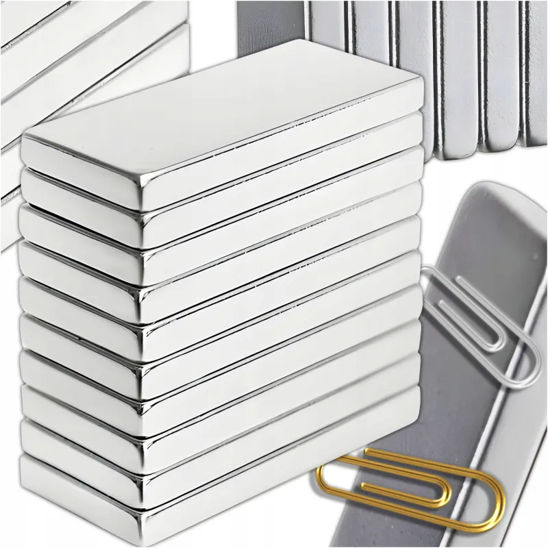 Set da 10 magneti da parete ad alta resistenza QUADRA / Cromato