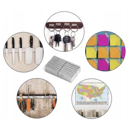 Set da 10 magneti da parete ad alta resistenza QUADRA / Cromato