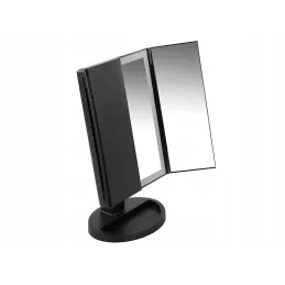 Specchio cosmetico con luce LED ABSOLUNO / Nero opaco