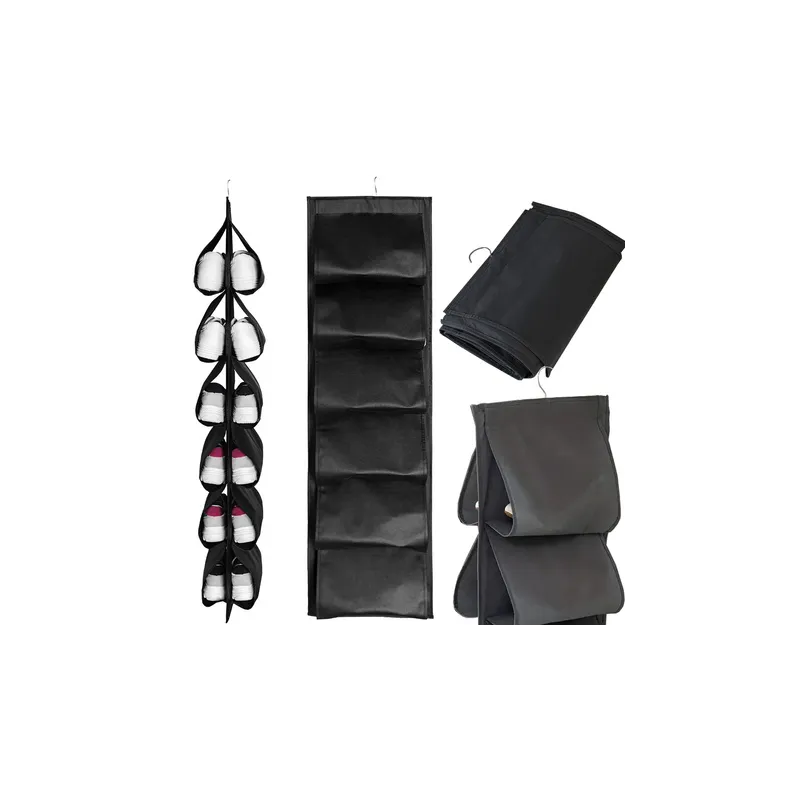 Organizzatore per scarpe per armadio EASY WAY / Nero