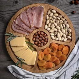 Tagliere girevole per alimenti AGRO / Legno di bambù