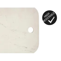 Tagliere MARBLE LUX / Legno naturale + marmo bianco