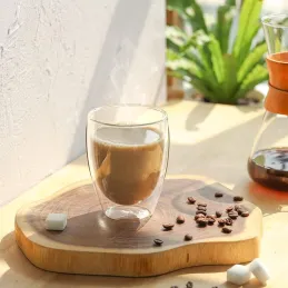 Set di 6 bicchieri termici per caffè e bevande VIVALTO da 325 ml / Trasparenti