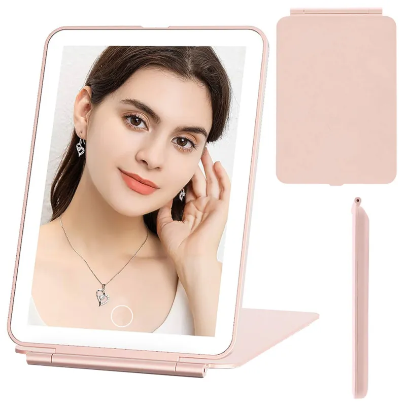 Specchio cosmetico con luce LED LEXIA / Rosa