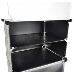 Scatola porta scarpe modulare a 3 scomparti MODULAR FASHION / Nero