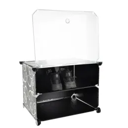 Scatola porta scarpe modulare a 3 scomparti MODULAR FASHION / Nero