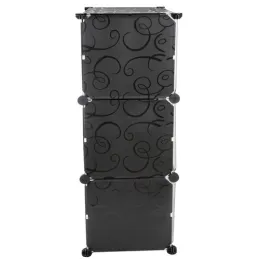 Scatola porta scarpe modulare a 3 scomparti MODULAR FASHION / Nero