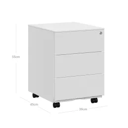 Cassettiera da ufficio su ruote GARDO LUX 390 / Bianco