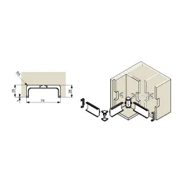 Profilo maniglia per ante GOLIAN - C / Bianco opaco