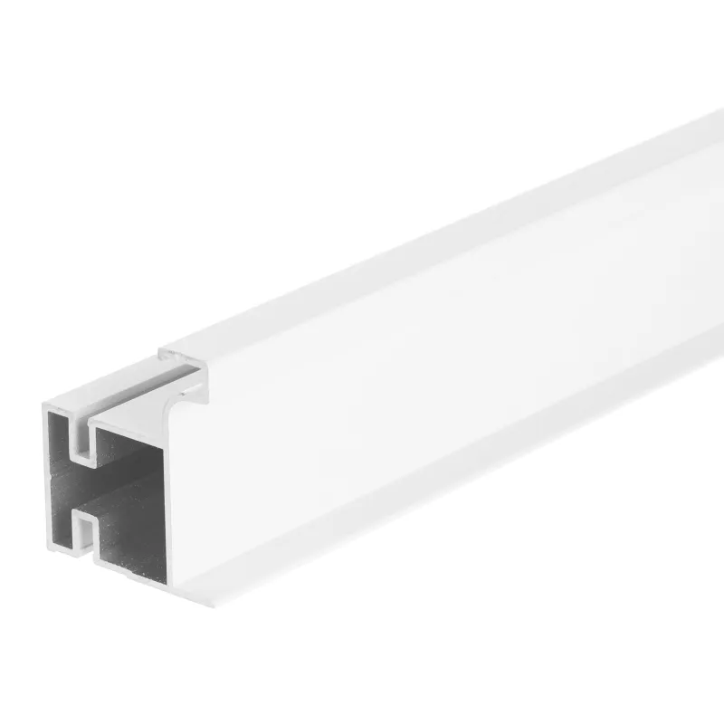 Profilo verticale a gola per anta GOLIAN terminale / Bianco opaco