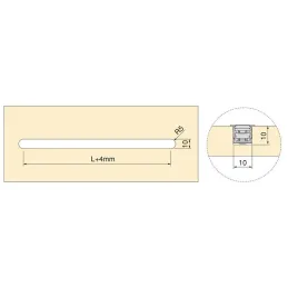 Profilo in alluminio da incasso con striscia LED e copertura PYXIS / Nero opaco