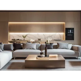 Profilo in alluminio da incasso con striscia LED e copertura PYXIS / Nero opaco