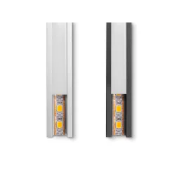 Profilo in alluminio da incasso con striscia LED e copertura PYXIS / Nero opaco