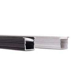 Profilo in alluminio da incasso con striscia LED e copertura PYXIS / Nero opaco