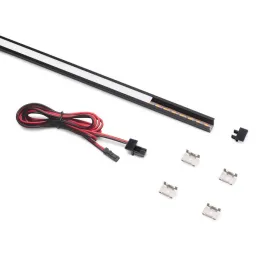 Profilo in alluminio da incasso con striscia LED e copertura PYXIS / Nero opaco