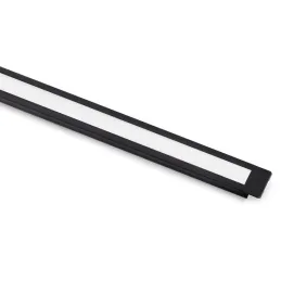 Profilo in alluminio da incasso con striscia LED e copertura PYXIS / Nero opaco