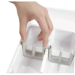 Portaposate regolabile in plastica con scomparti AMARO / Bianco