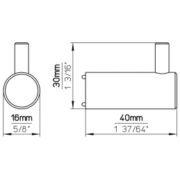 Appendiabiti INDUST UNO / Acciaio inox satinato