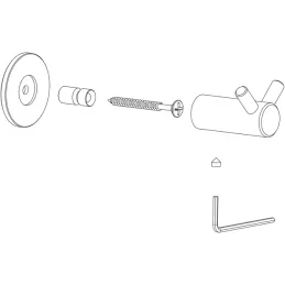 Appendiabiti INDUST UNO / Acciaio inox satinato