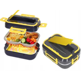 Portapranzo elettrico riscaldante LUNCHBOX / Nero - giallo