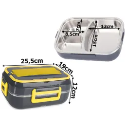 Portapranzo elettrico riscaldante LUNCHBOX / Nero - giallo