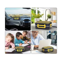 Portapranzo elettrico riscaldante LUNCHBOX / Nero - giallo