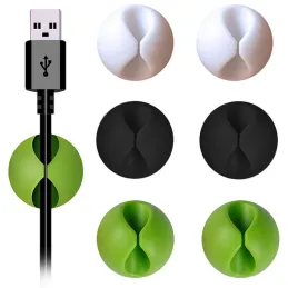 Set di 6 supporti autoadesivi per cavi / Colori assortiti