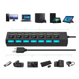 Presa multipla 7x USB-A 2.0 / Nero opaco