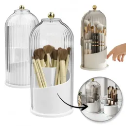 Organizer girevole per pennelli e trucchi GALIA / Bianco e nero