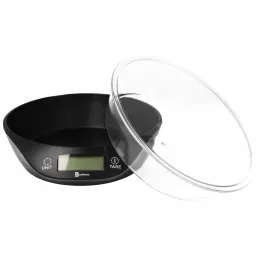 Bilancia da cucina di design da 5 kg con ciotola TARE / Nera