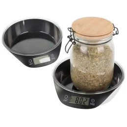 Bilancia da cucina di design da 5 kg con ciotola TARE / Nera