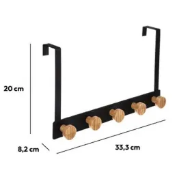 Appendiabiti di design da porta ANGELO XL / Nero opaco